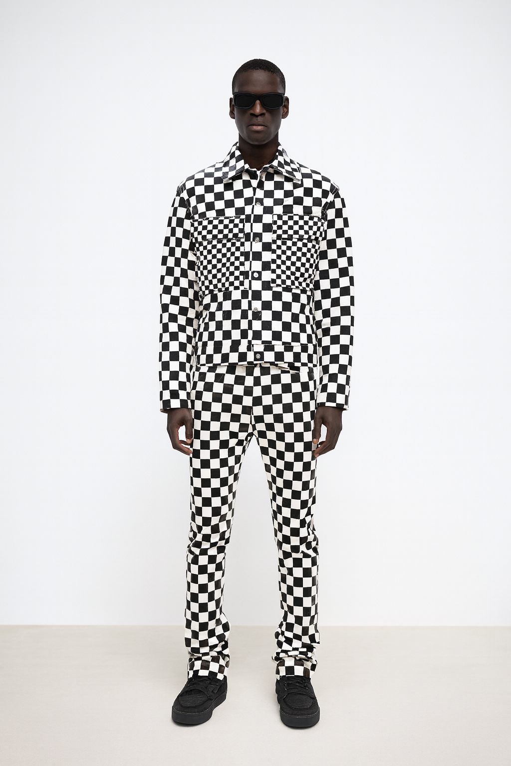 Checkered Mono Streetwear Coordset