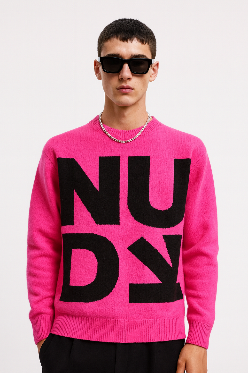 Bold Pink Graphic Logo Jumper