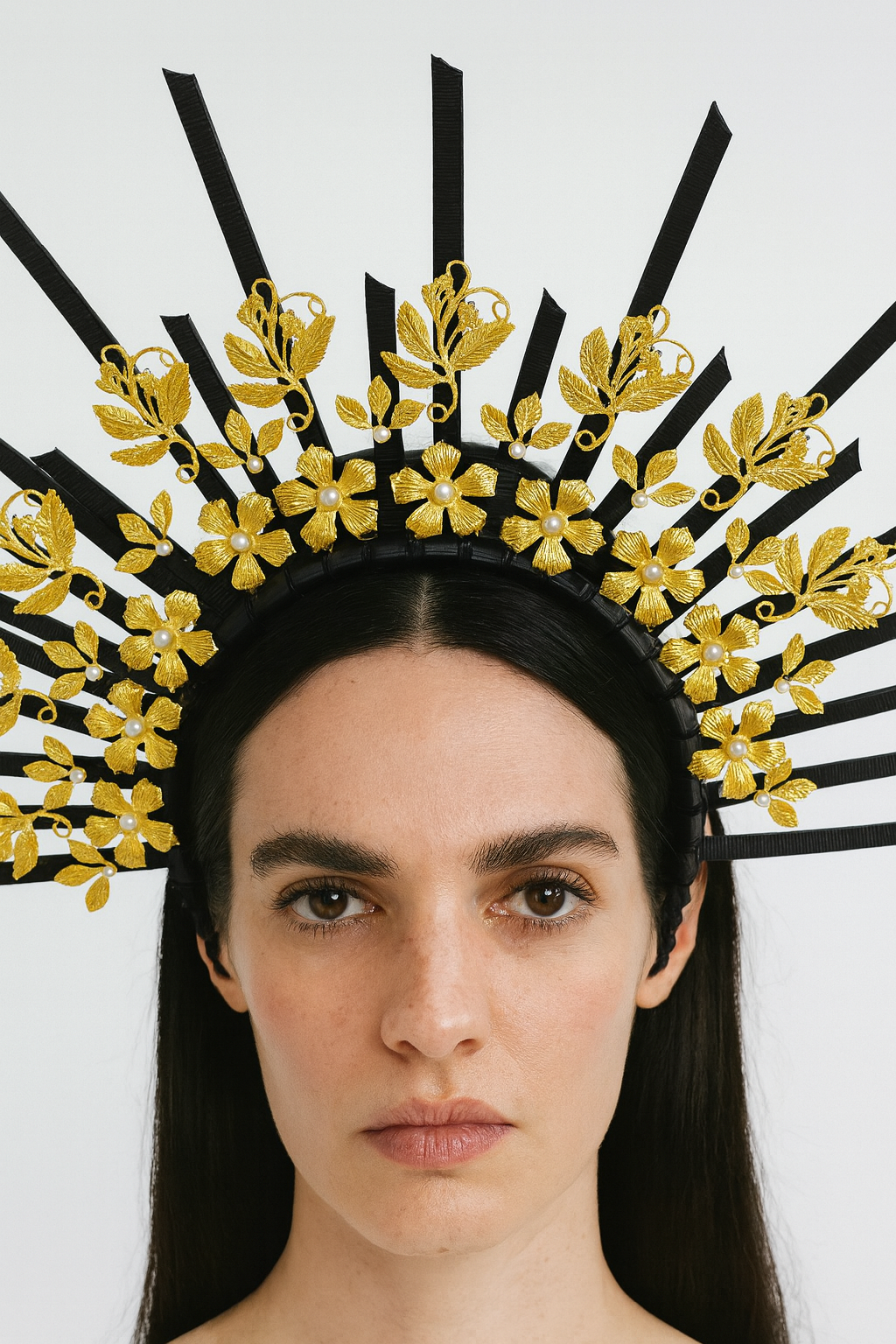 Golden Flora Halo Crown