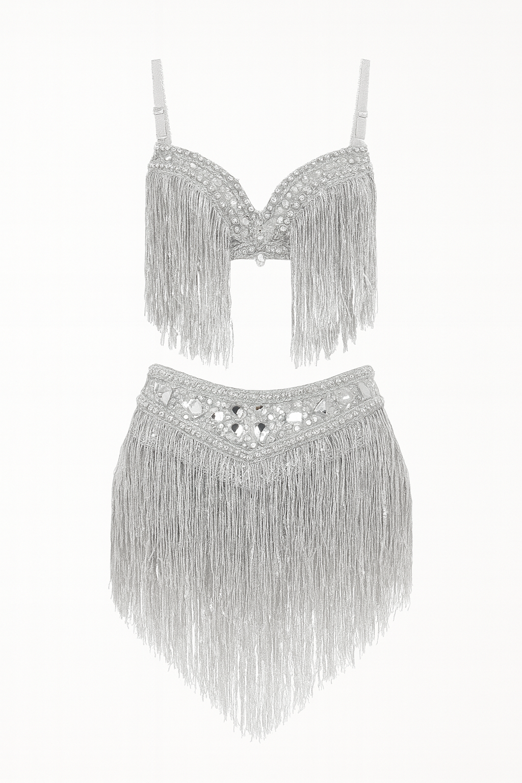 Silver Luxe Fringe Set