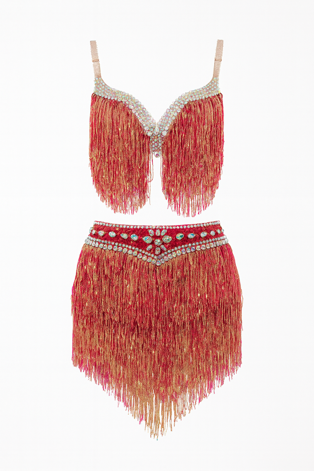 Fiery Fringe Crystal Set