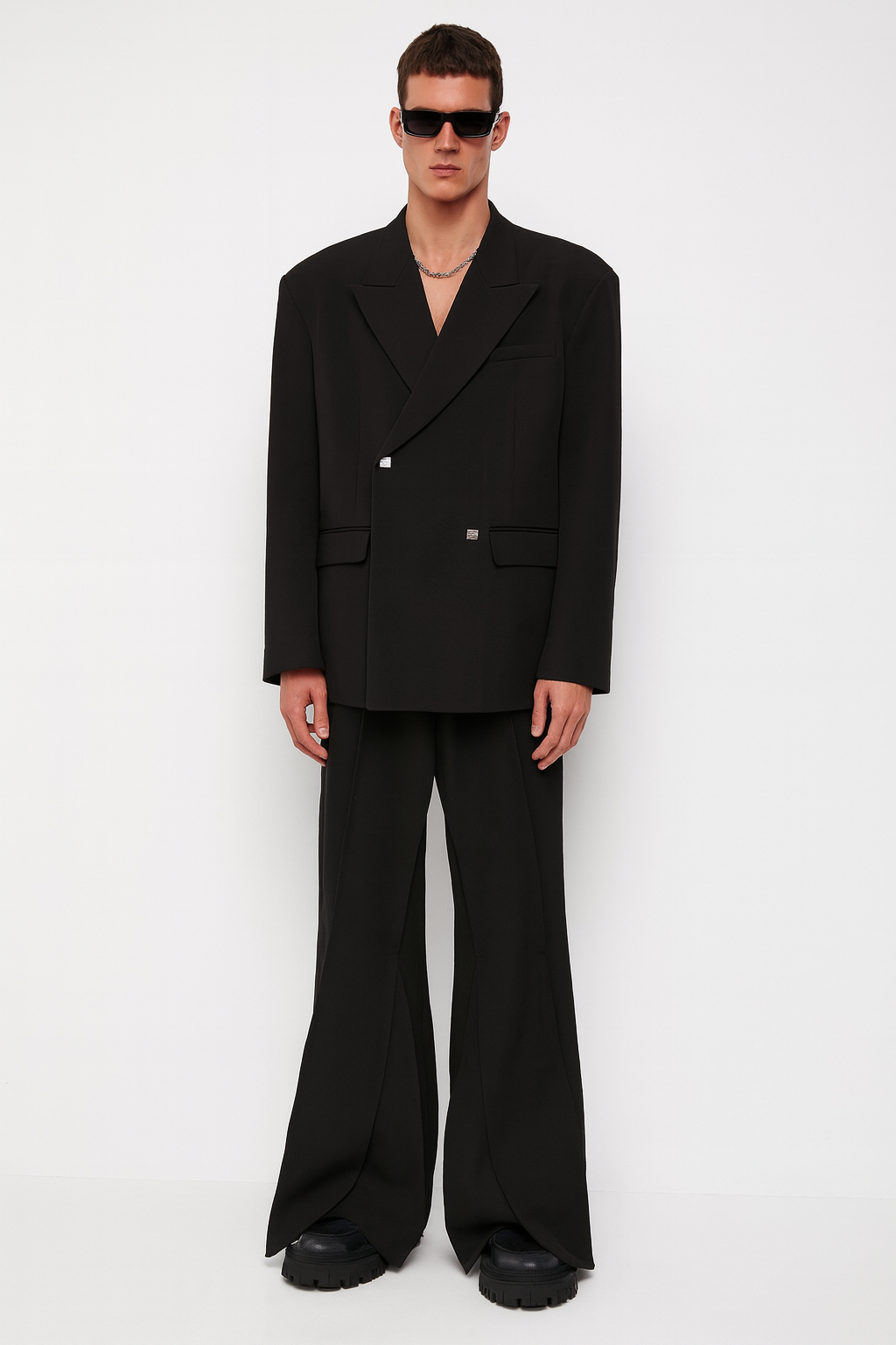 Black Oversized Avant-Garde Suit