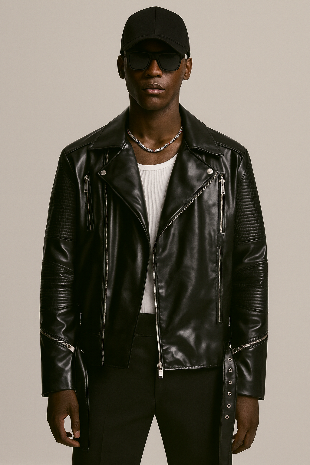 Classic Black Moto Leather Jacket