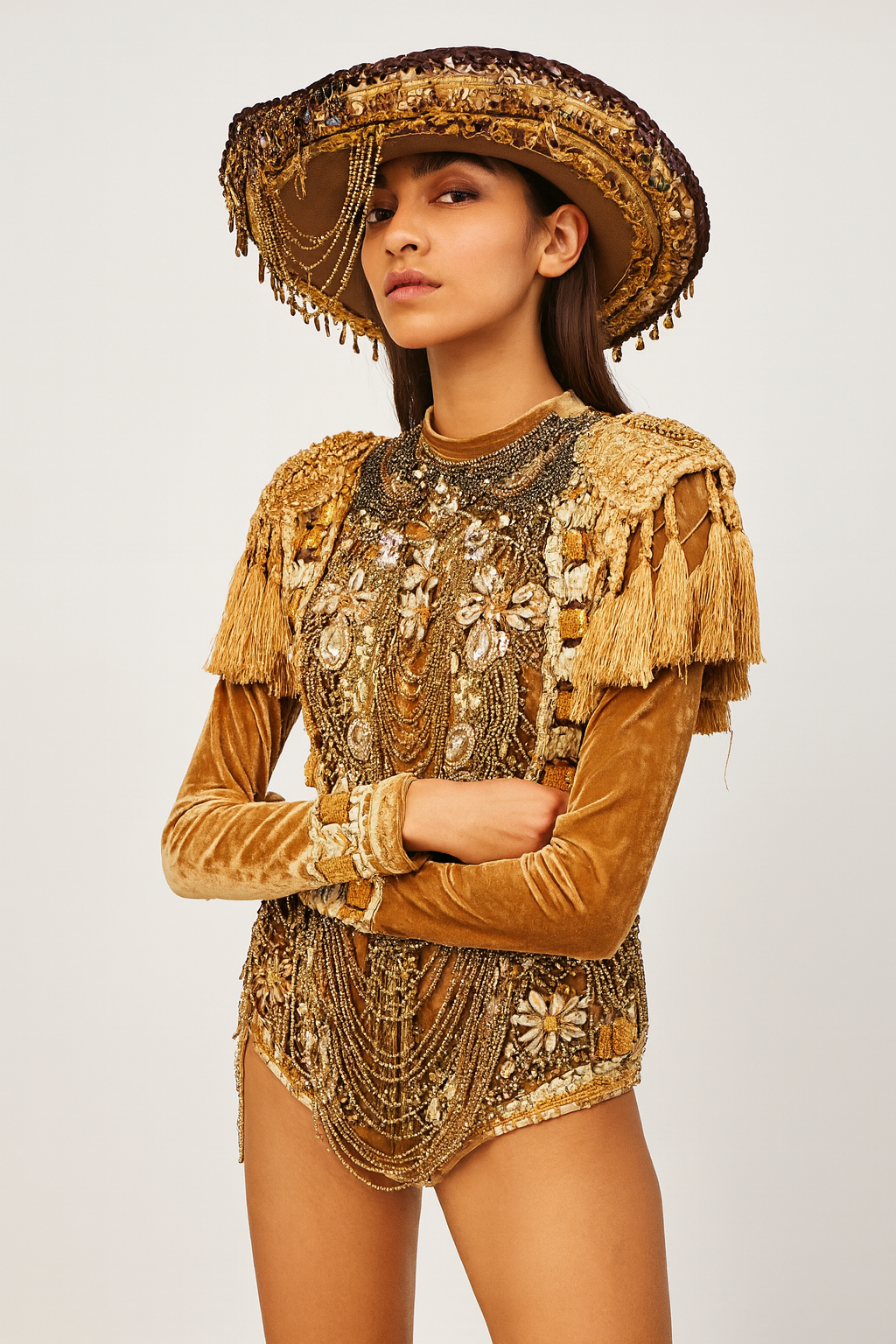 Golden Matador Embellished Bodysuit