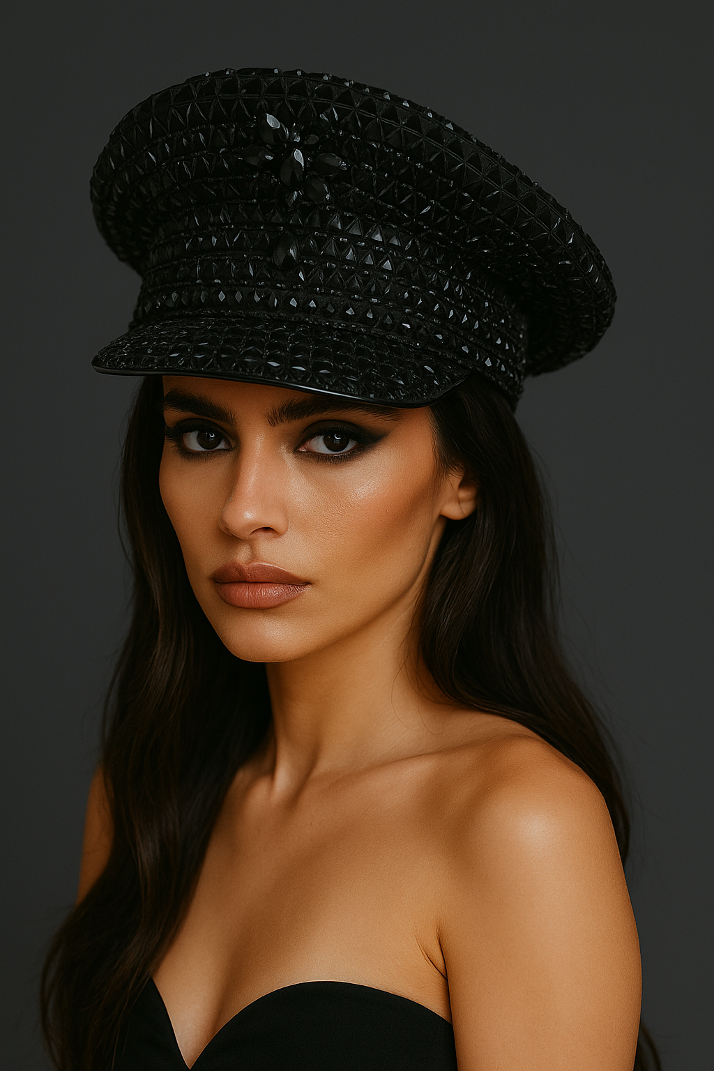 Midnight Crystal Military Cap