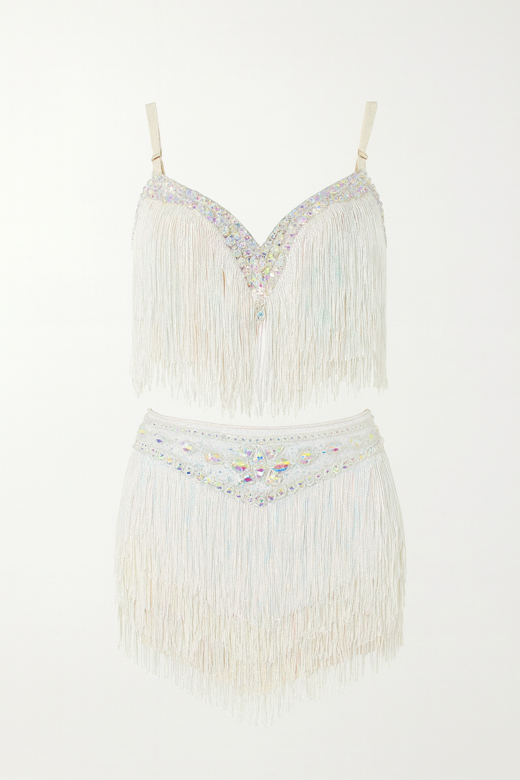 Iridescent Crystal Fringe Set