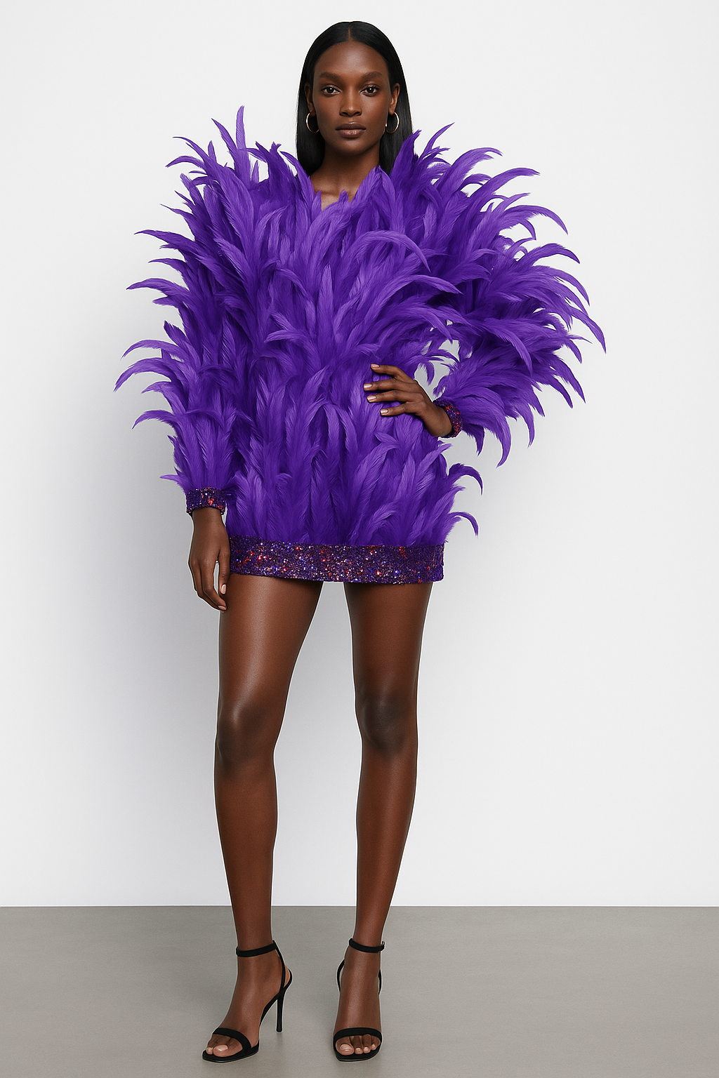 Violet Feather Fantasy Mini Dress