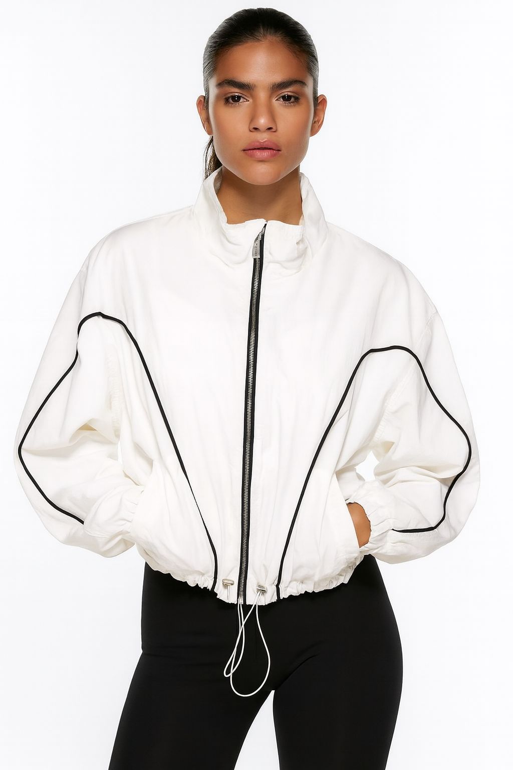 Black white sporty jacket