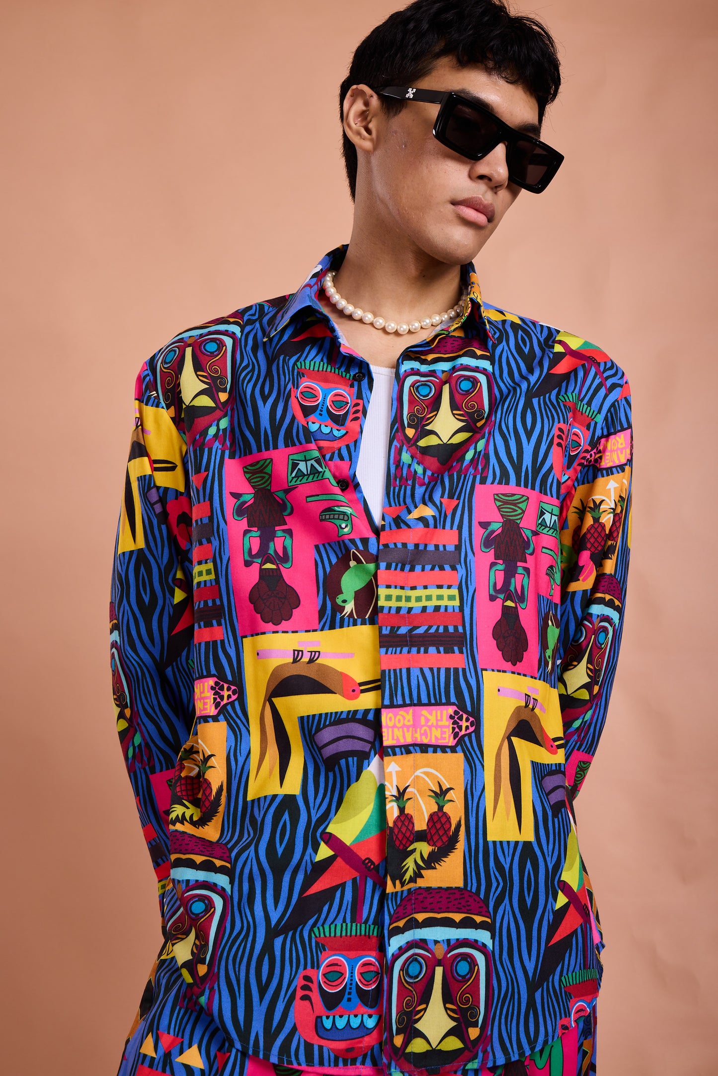 Tropical Multicolour Tribal Print Shirt