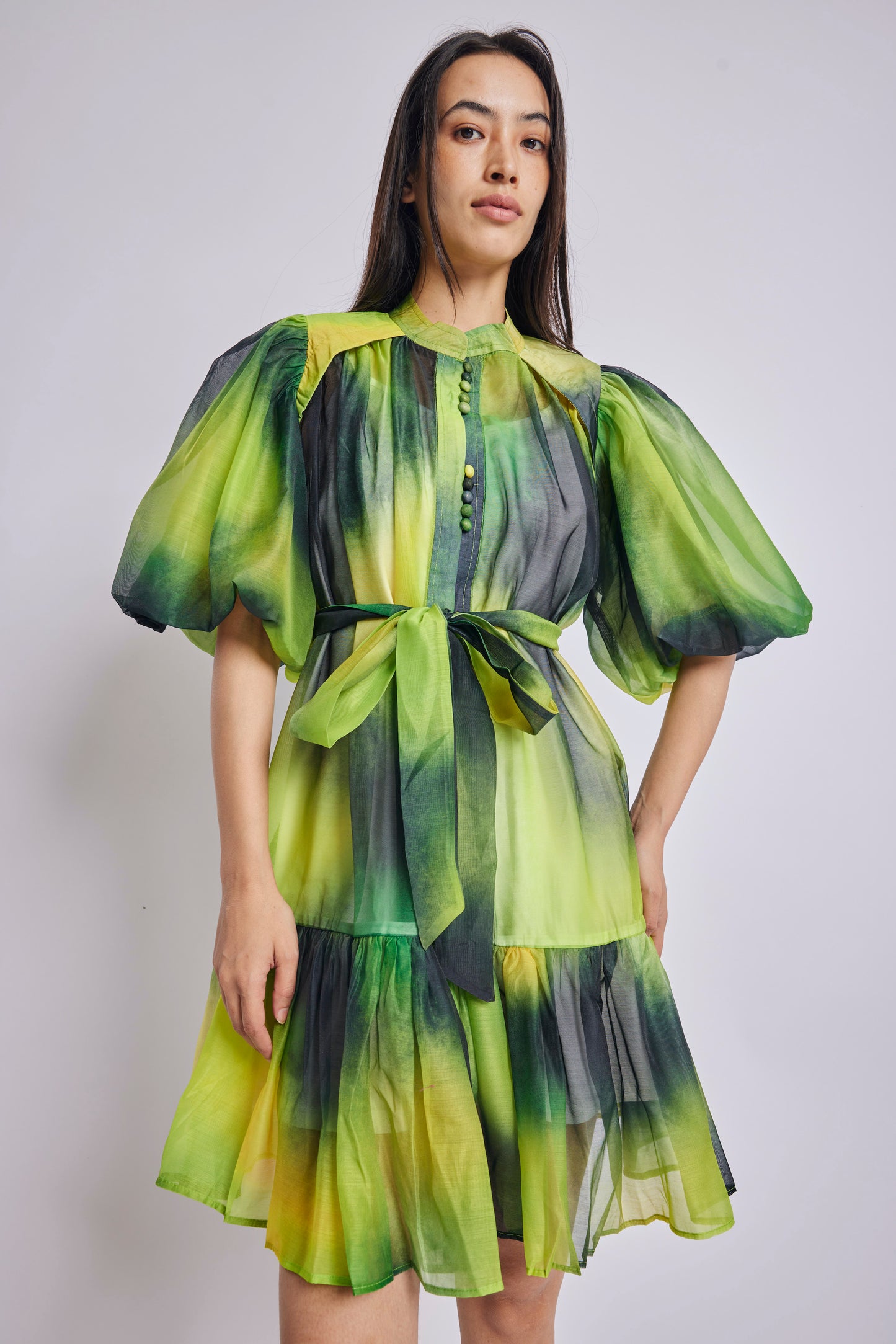 MIX GREEN DRESS