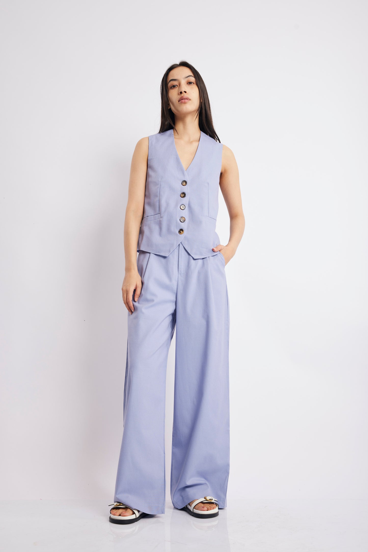 BLUE WAISTCOAT PANT SET