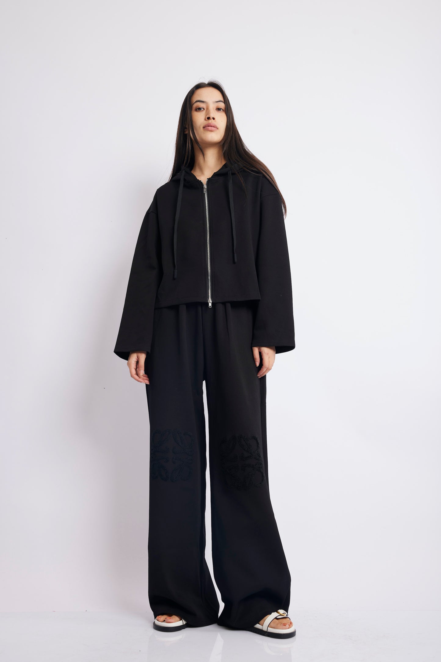 BLACK COMFY TRACK SET