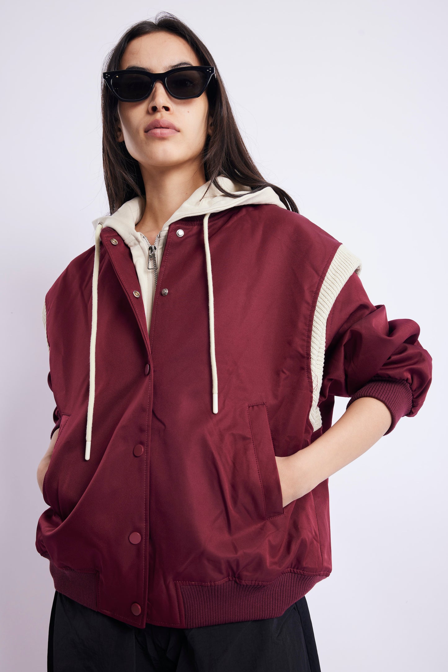 MAROON WIND JACKET