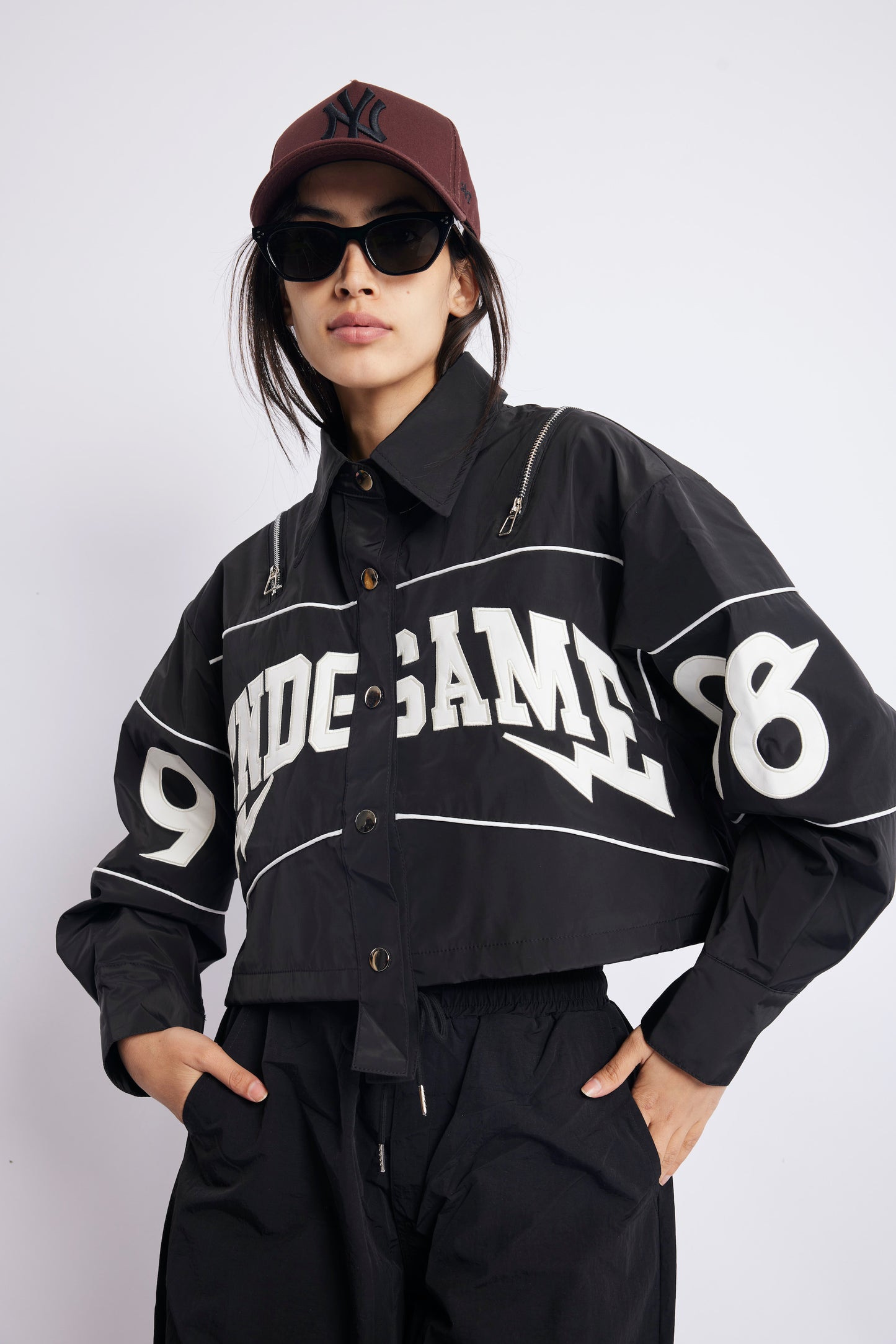 Black number oversize jacket