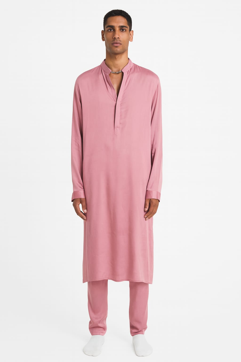 Dusty Rose Minimalist Long Kurta