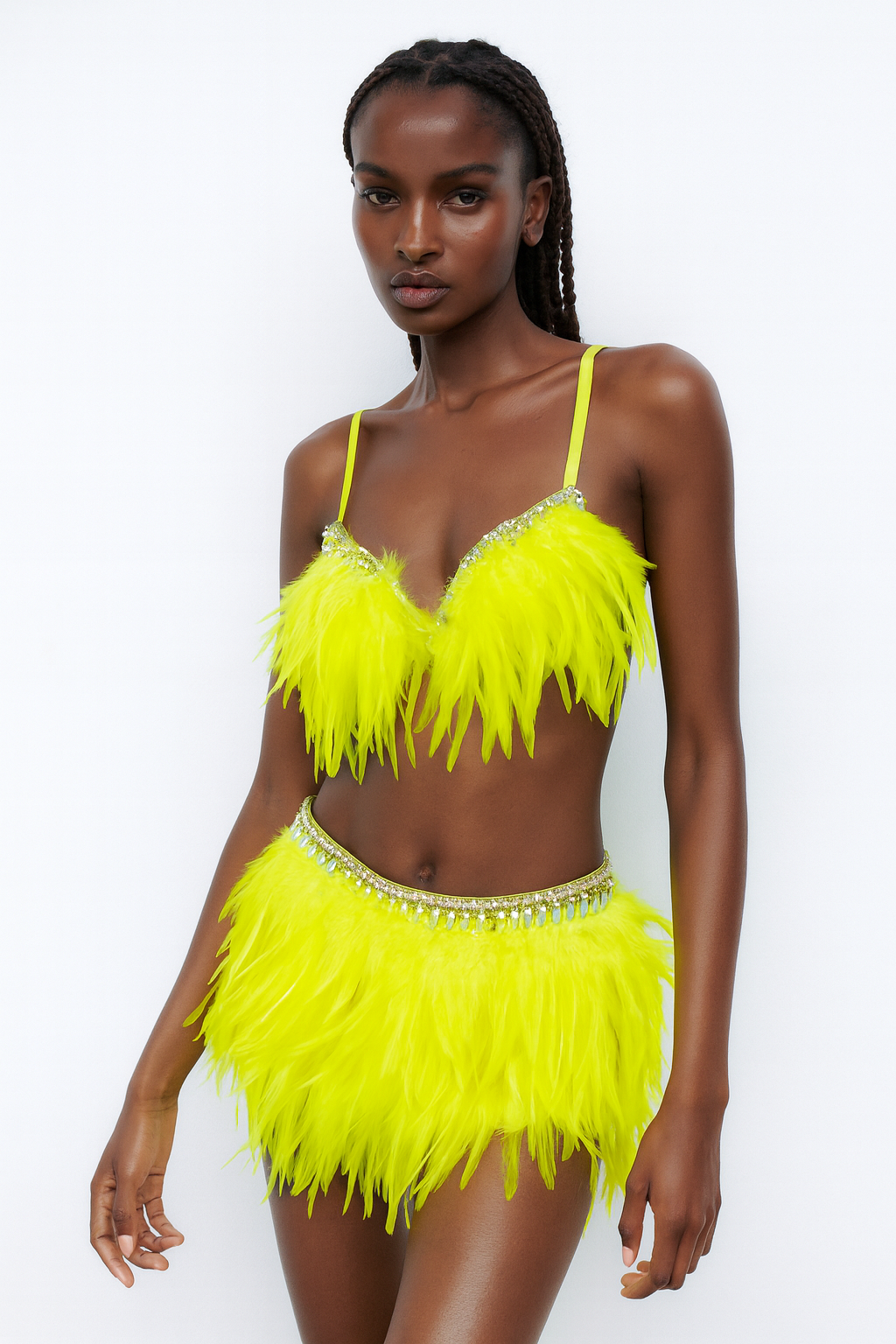 Neon Feather Crystal Set