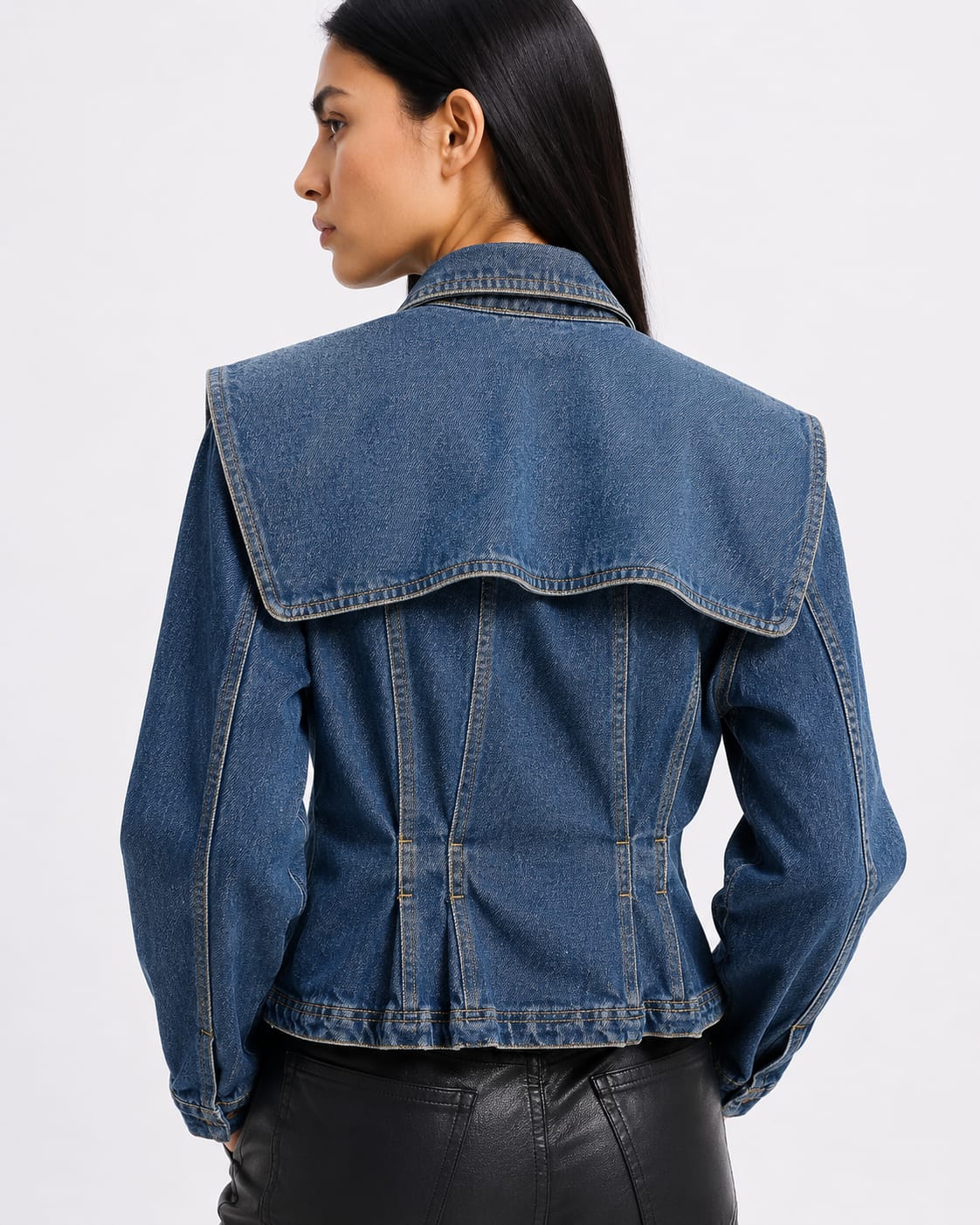 Denim flap jacket