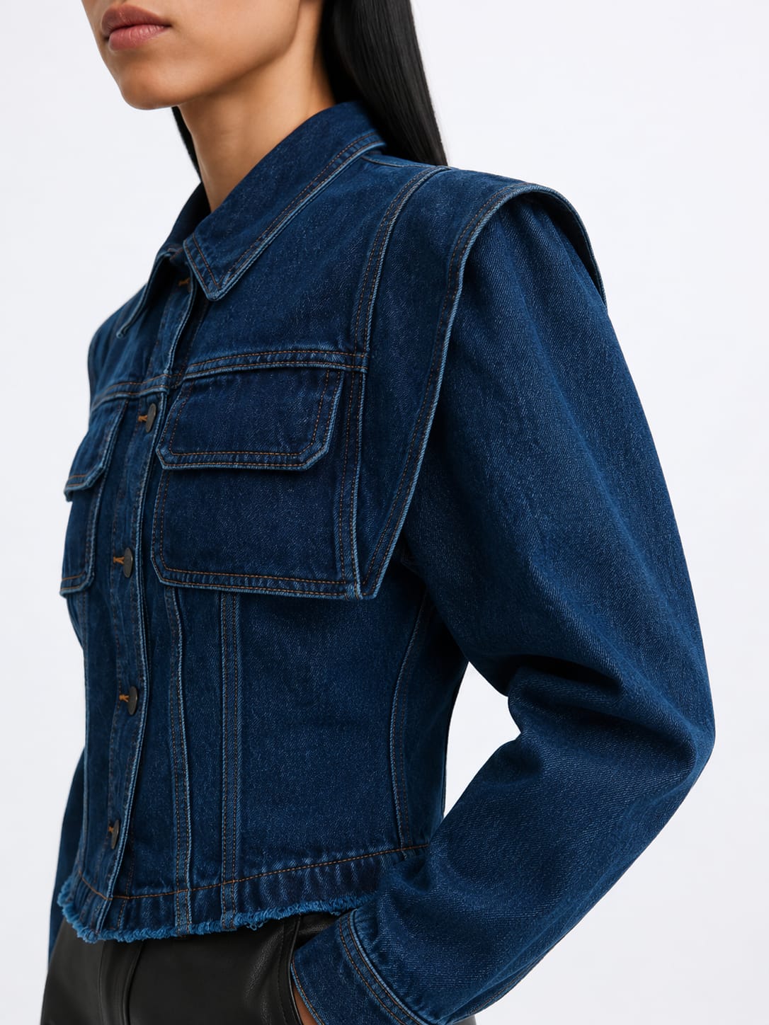 Denim flap jacket