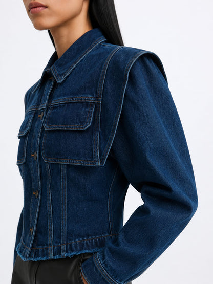 Denim flap jacket