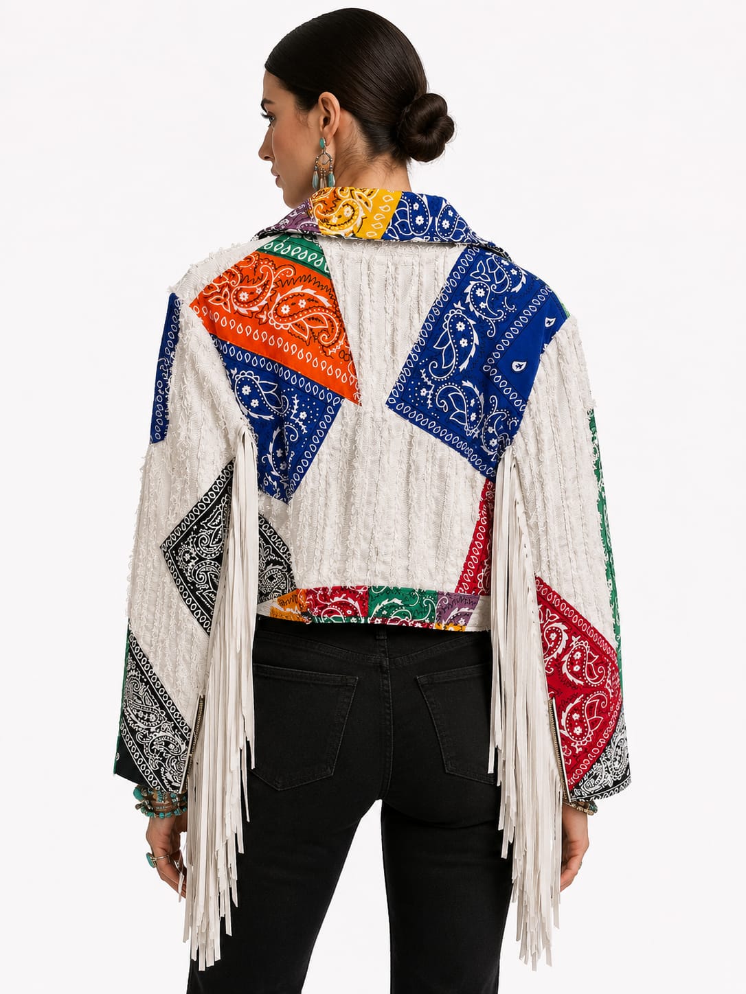 Mix bandana tassel biker