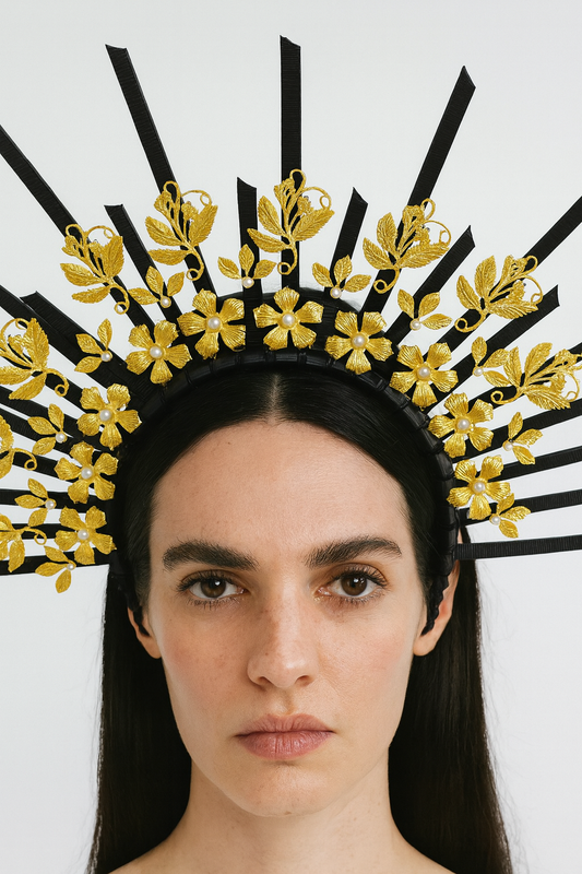 Golden Flora Halo Crown