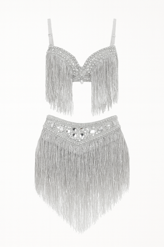 Silver Luxe Fringe Set