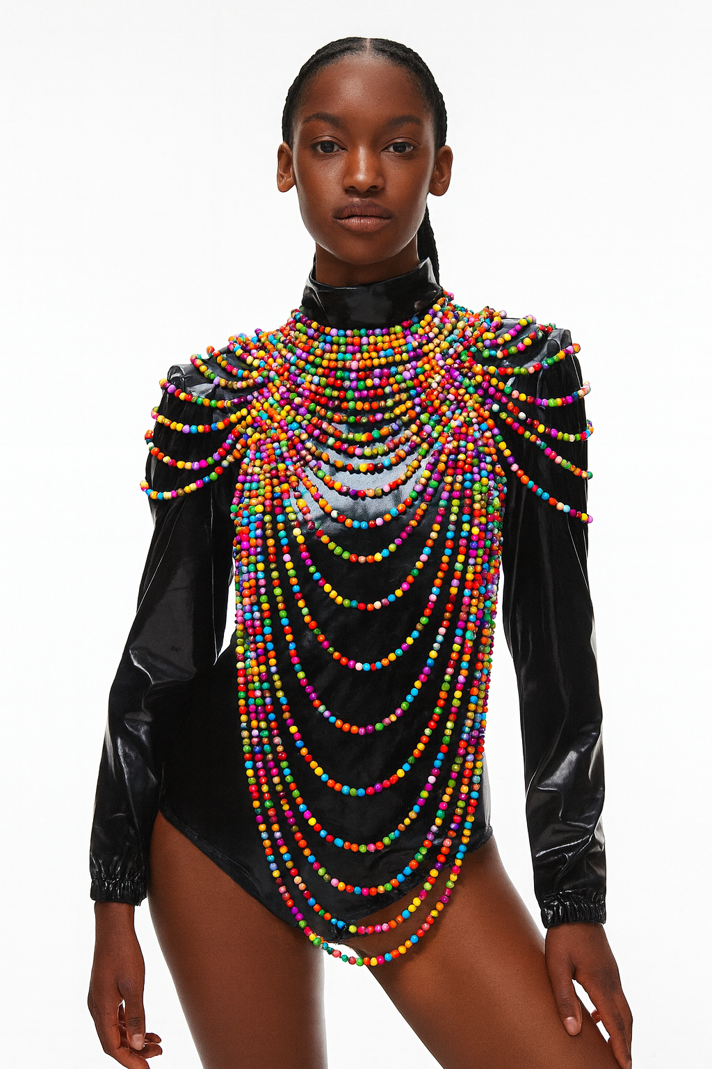 Kaleidoscope Beaded Shoulder Armor
