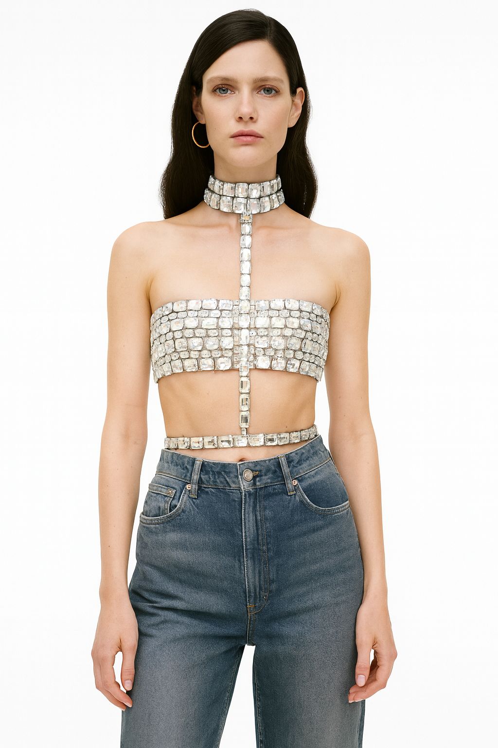 Crystal Grid Halter Bralette