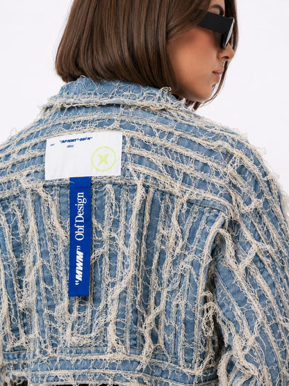 Ripped fringe oversize shirt