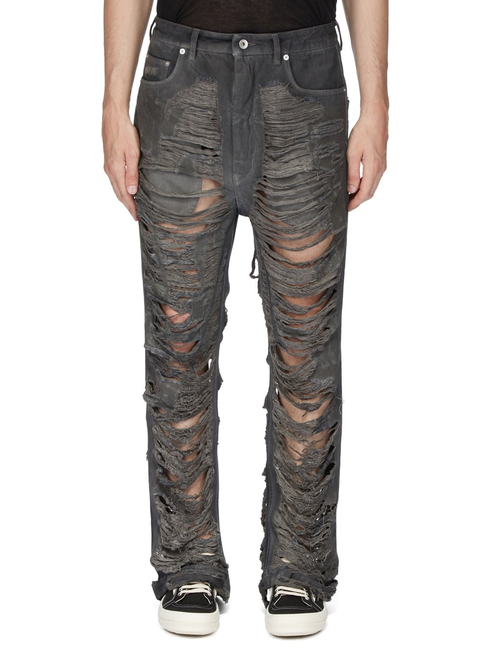 Extreme Distressed Grey Statement Pants