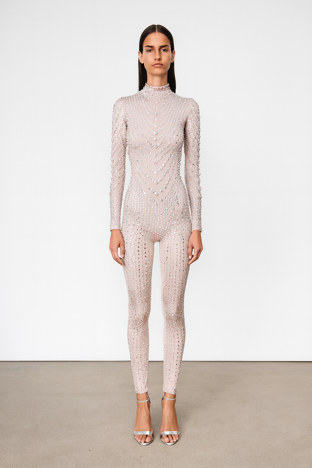 Celestial Sheer Crystal Jumpsuit