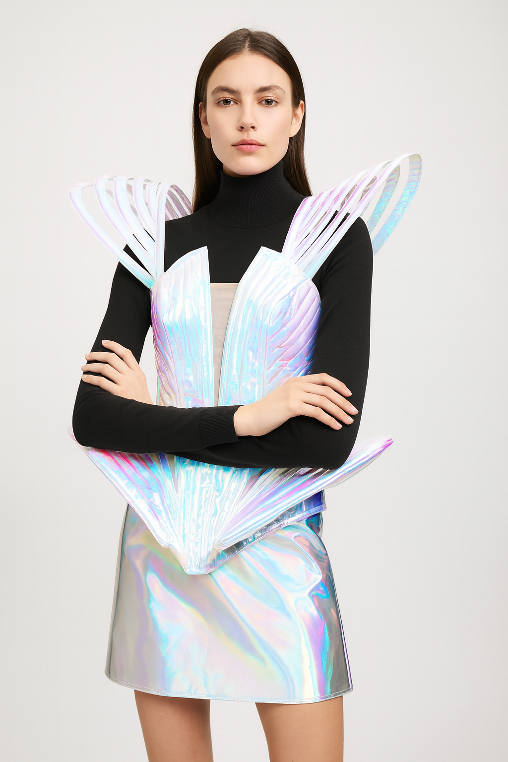 Iridescent Sculpted Futuristic Corset