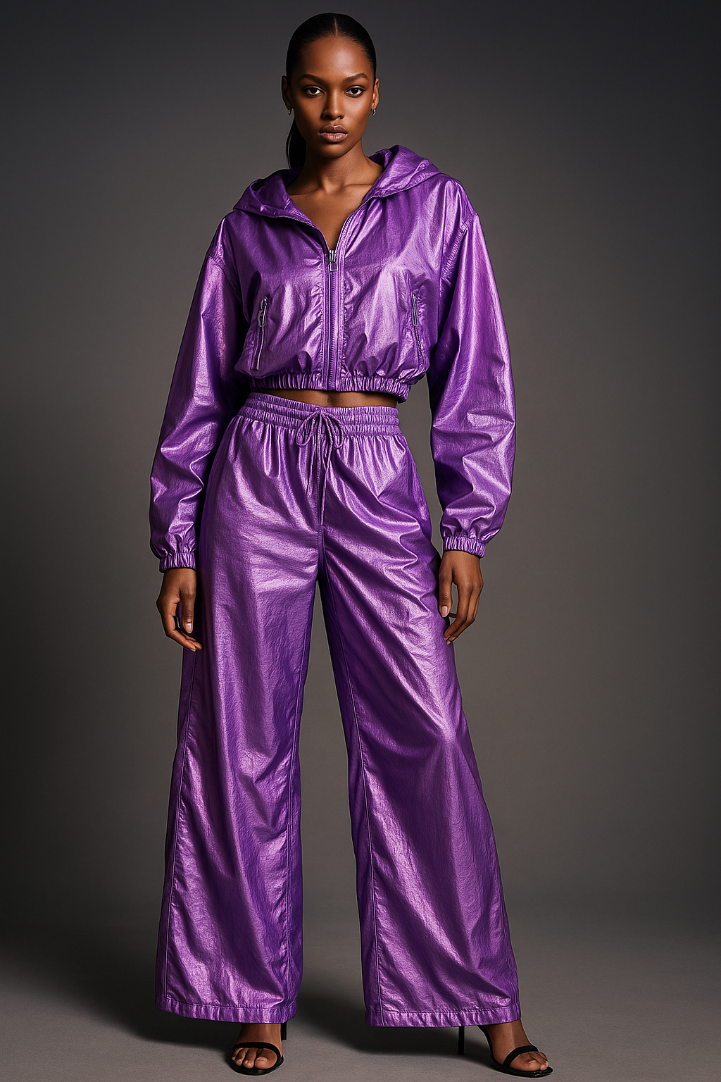 Metallic Violet Co-ord Set