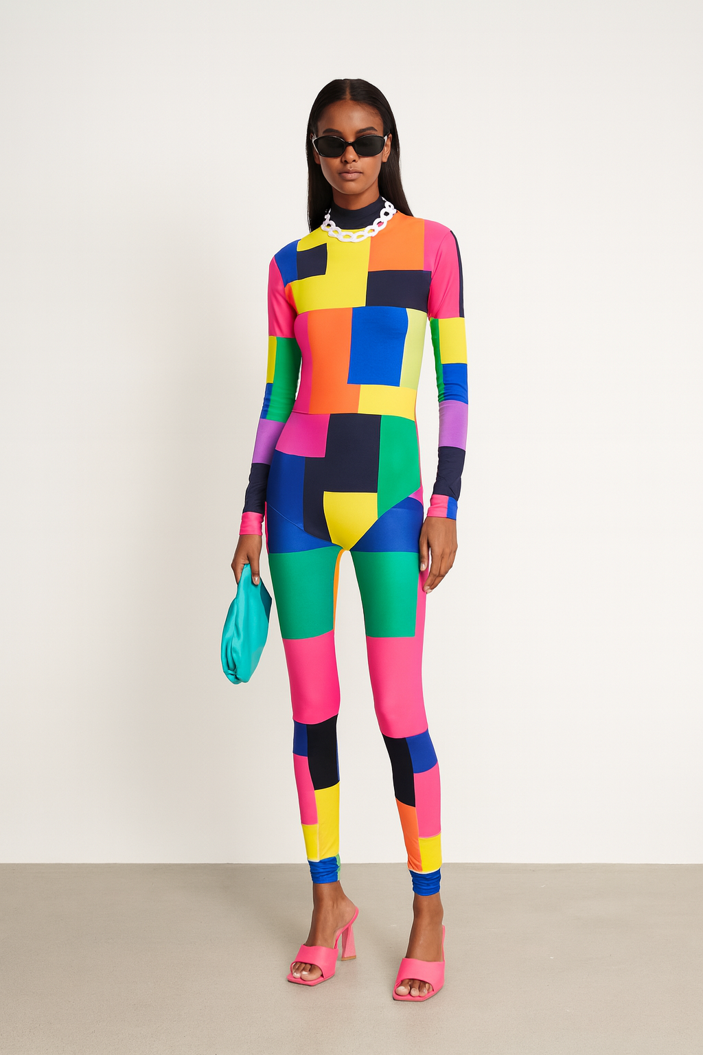 Pop Art Patchwork Jumpsuit