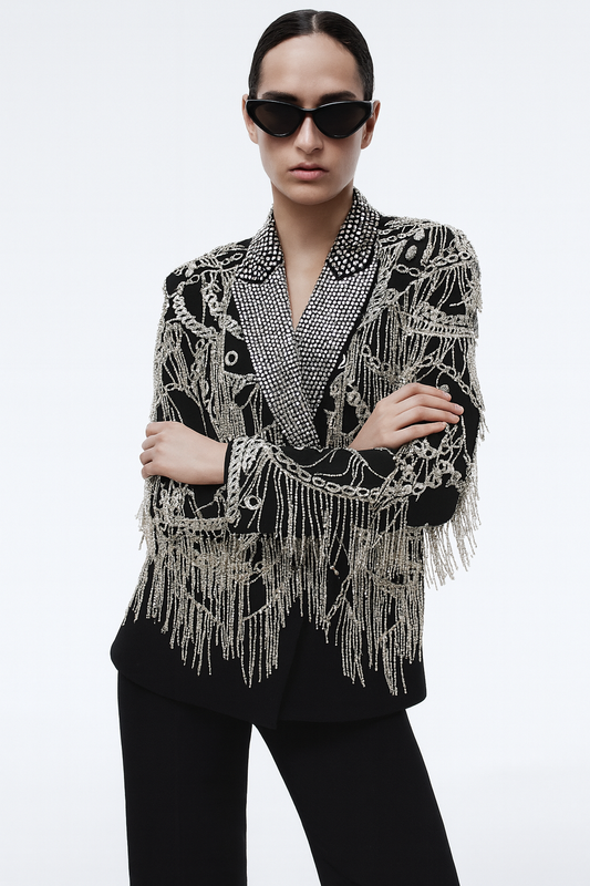 Diamonte bling stage jacket