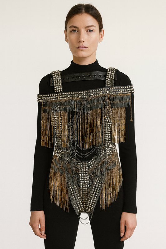 Embellished Chain Fringe Harness