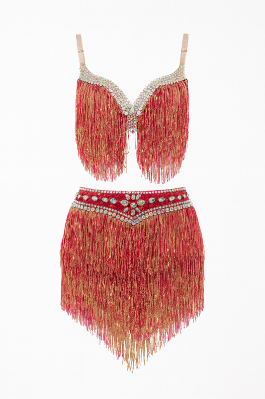 Fiery Fringe Crystal Set
