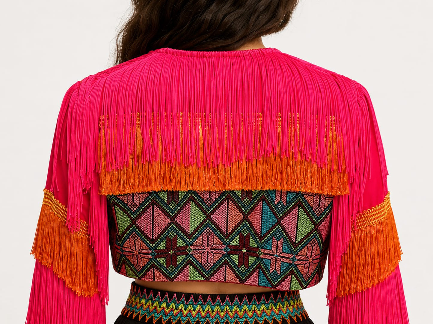 Pink orange boho jacket