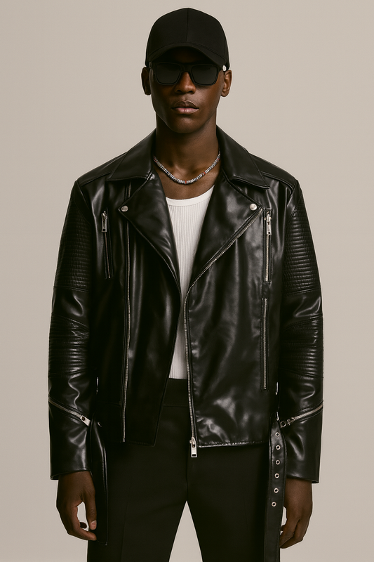 Classic Black Moto Leather Jacket