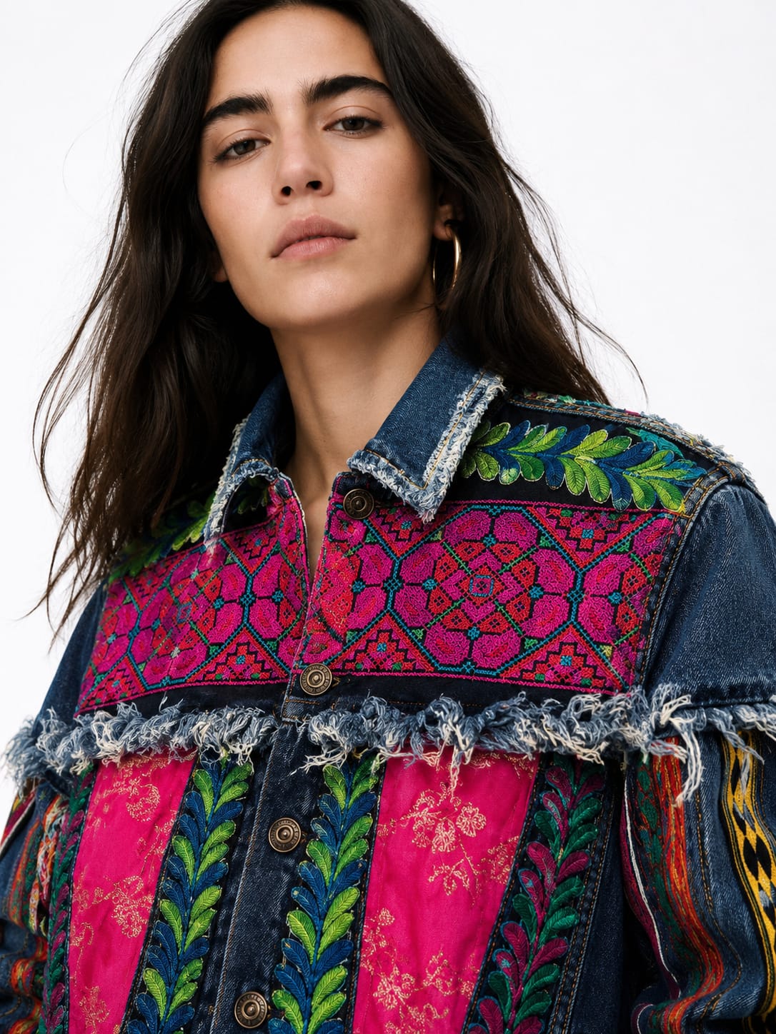 Boho denim jacket