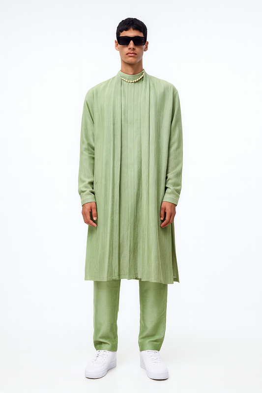 Pastel Mint Layered Indo-Western Set