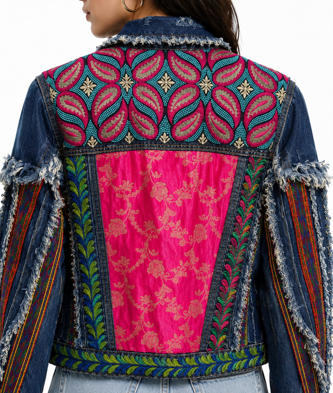 Boho denim jacket