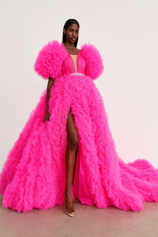 Fuchsia Fantasy Tulle Gown