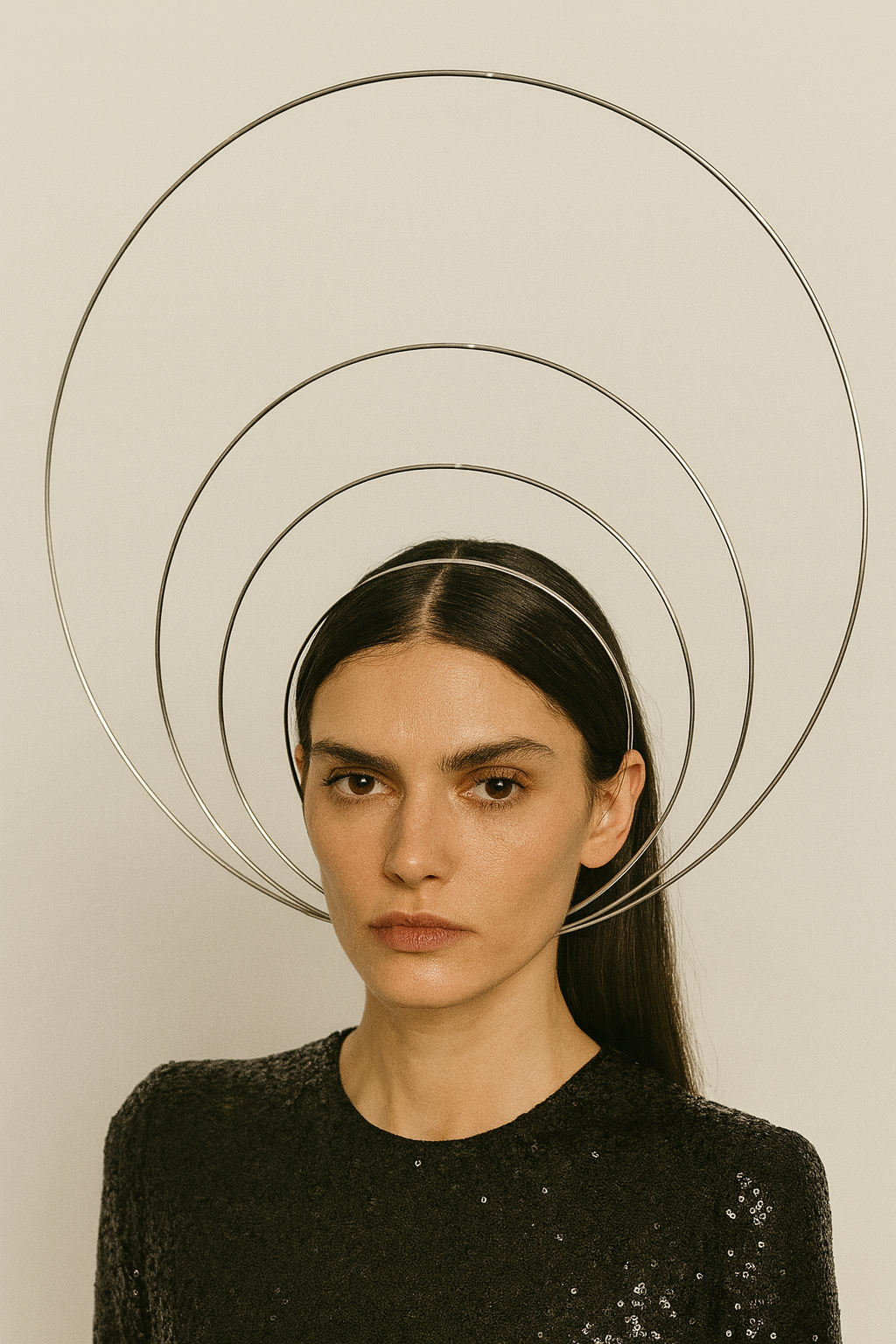 Silver Orbit Halo Headpiece