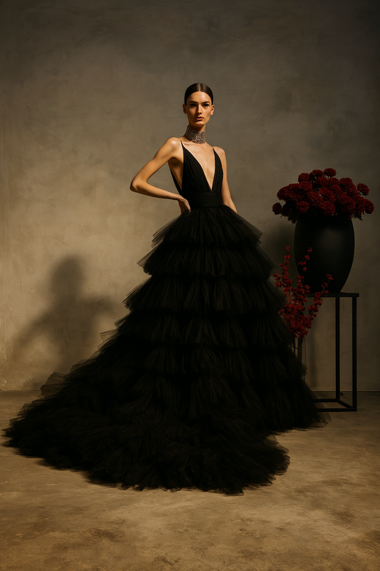 Midnight Noir Tulle Gown