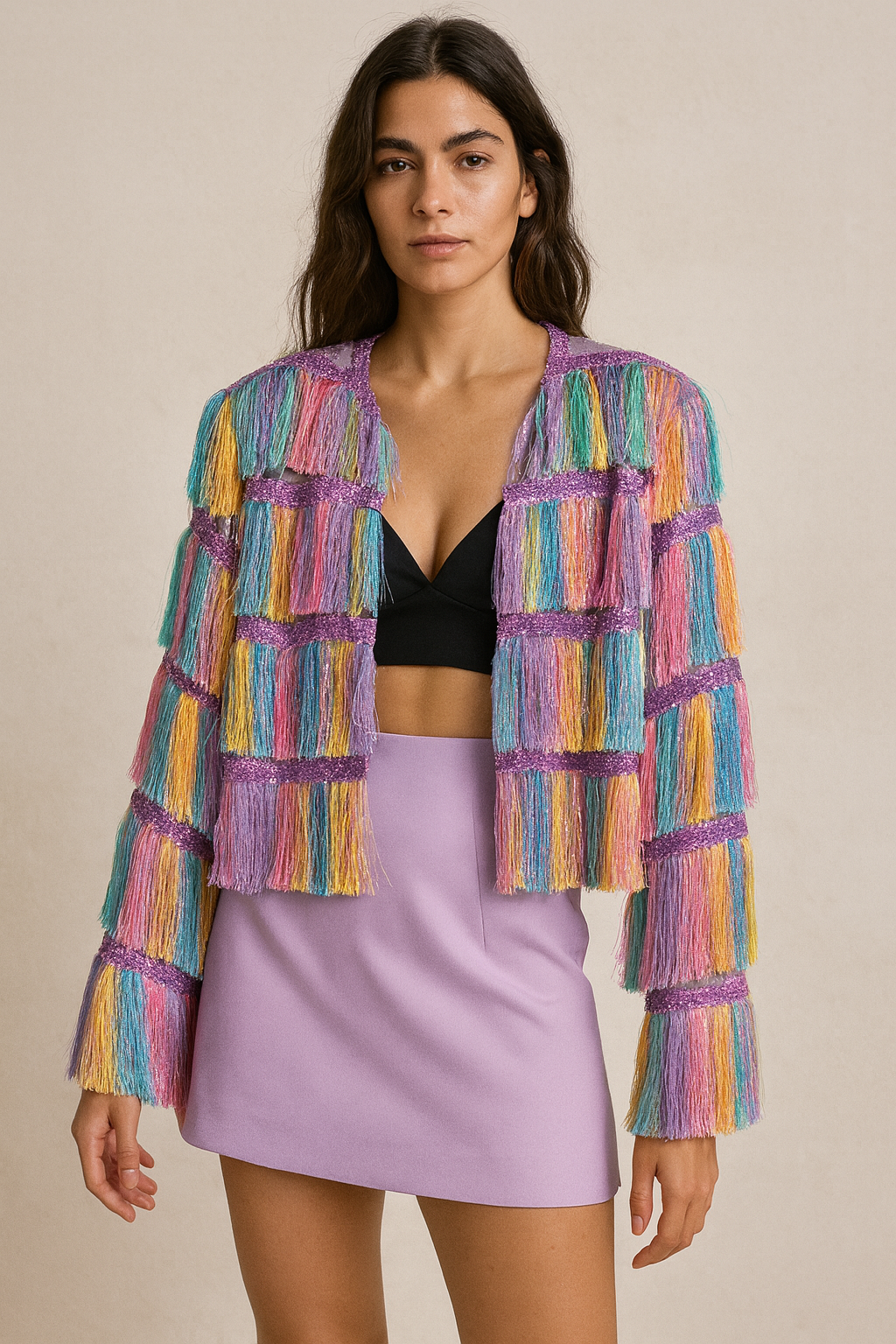 Pastel tassel jacket