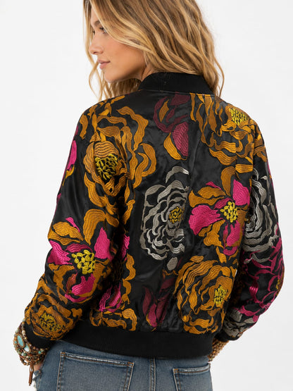 Floral Boho Bomber Jacket
