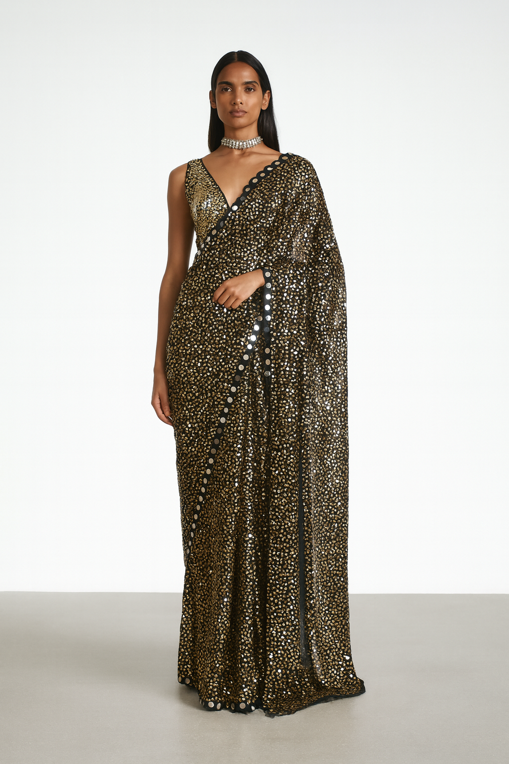 Black Mirror Glam Saree