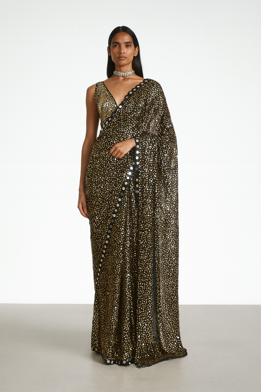 Black Mirror Glam Saree