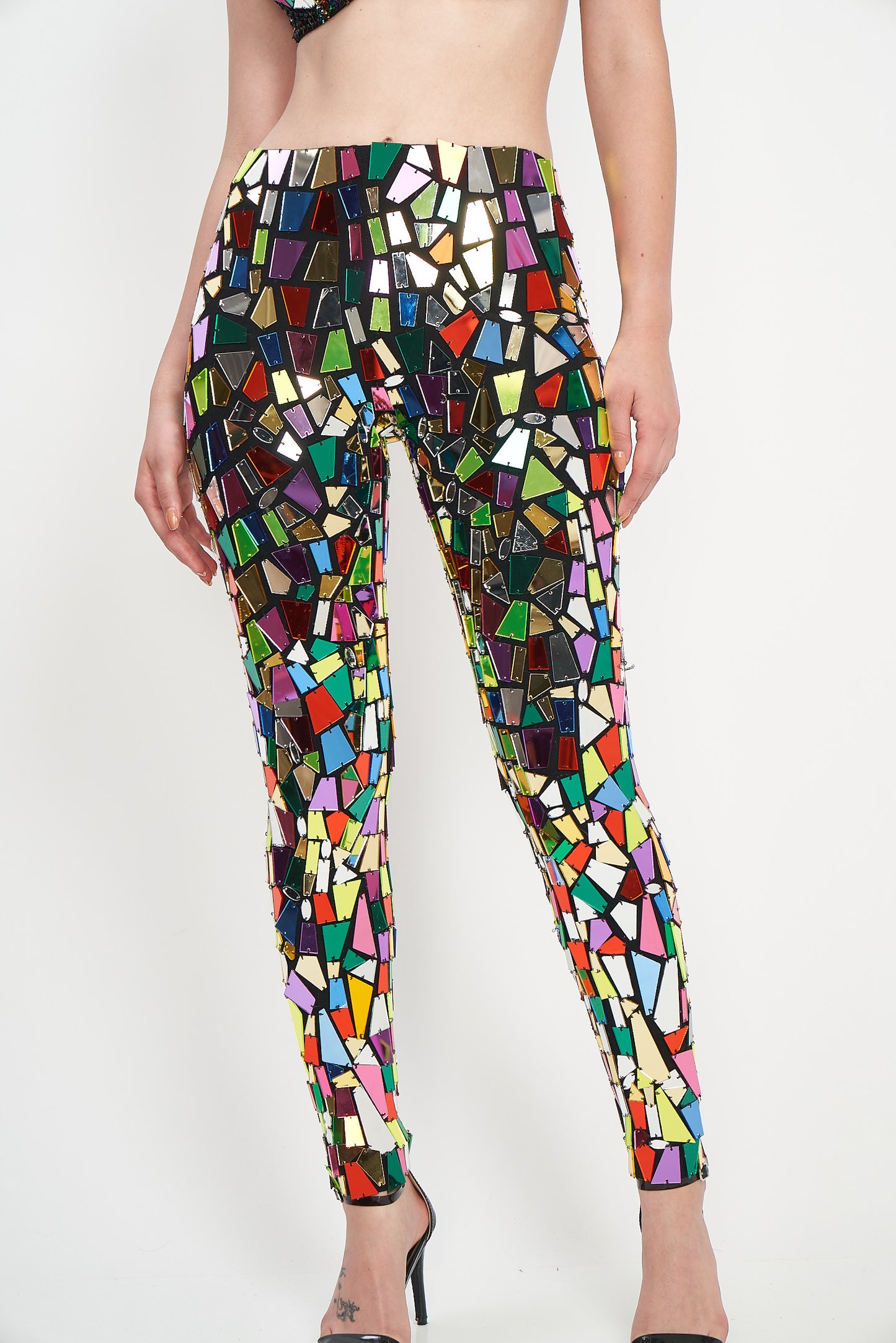 Multicolor Mirror Mosaic Statement Pants